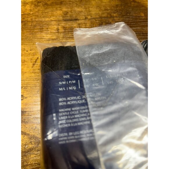 2X Anne Klein Sweater knit Tights Collants Size M/L Black - Picture 6 of 6